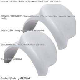 Loops 2 Pack Hot Tub & Spa Comfort Headrest - Clip On Portable Pool Pillow Cushion - thumbnail 2