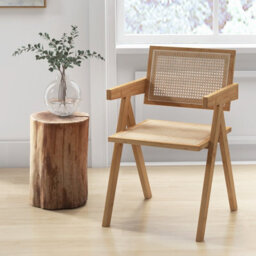 Costway Set Of 2 Kitchen Dining Chair Set Modern Rattan Accent Chair Backrest Side Chair - thumbnail 4