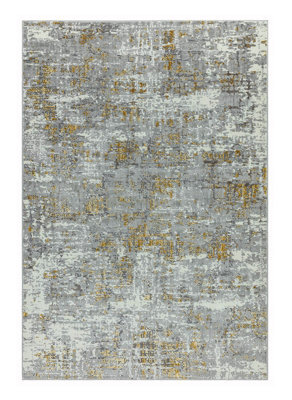 Modern Yellow Rug, Abstract Rug For Bedroom, Stain-Resistant Rug For Diningroom, Abstract Yellow Rug-200Cm X 290Cm - image 1