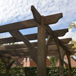Rutland County Garden Furniture Premium Pergola - Wood - L420 X W480 X H270 Cm - Rustic Brown - thumbnail 4