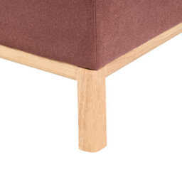 Beliani Corner Sofa 3 Seater Sosjo Fabric Burgundy Left Hand - thumbnail 9