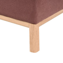 Beliani Corner Sofa 3 Seater Sosjo Fabric Burgundy Left Hand - thumbnail 8