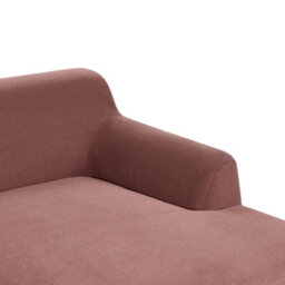 Beliani Corner Sofa 3 Seater Sosjo Fabric Burgundy Left Hand - thumbnail 7