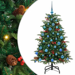 Vidaxl Artificial Christmas Tree With Led Strip Lights Green 150 Cm - thumbnail 2
