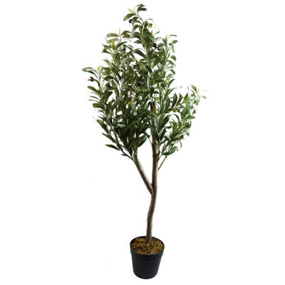 Leaf 120Cm Artificial Natural Look Olive Tree With Wooden Trunk - image 1