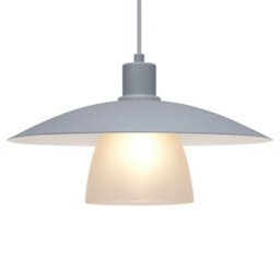 Long Life Lamps Company Modern Ceiling Pendant Light Grey Frosted Glass H3130 - thumbnail 3
