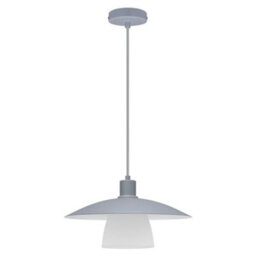 Long Life Lamps Company Modern Ceiling Pendant Light Grey Frosted Glass H3130 - thumbnail 4