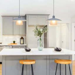 Long Life Lamps Company Modern Ceiling Pendant Light Grey Frosted Glass H3130 - thumbnail 7