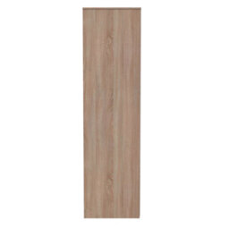 Turin 2 Door Wardrobe In White Gloss & Bardolino Oak (Ready Assembled) - thumbnail 2
