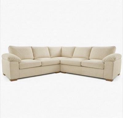 Amalfi Large Corner Sofa Cream Fullback