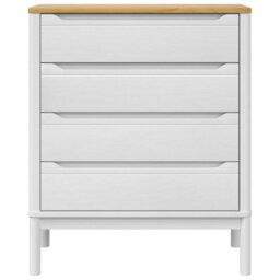 Walplus Chest Of Drawers Floro White Solid Wood Pine - thumbnail 5