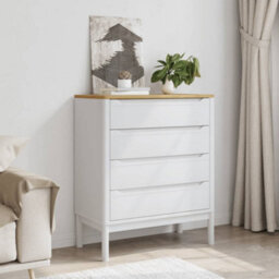 Walplus Chest Of Drawers Floro White Solid Wood Pine - thumbnail 3