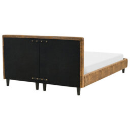 Beliani Bed Faux Leather Fitou 140 X 200 Cm (Eu Double) Brown - thumbnail 6
