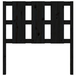 Berkfield Bed Headboard Black 95.5X4X100 Cm Solid Wood Pine - thumbnail 4