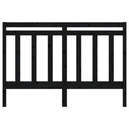 Berkfield Bed Headboard Black 146X4X100 Cm Solid Wood Pine - thumbnail 4