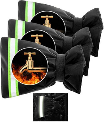 Set Of 3 Outdoor Water Tap Cover Socks For Winter Frost Protection, 6.29 Thickened X - image 1