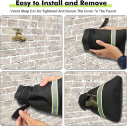Set Of 3 Outdoor Water Tap Cover Socks For Winter Frost Protection, 6.29 Thickened X - thumbnail 5