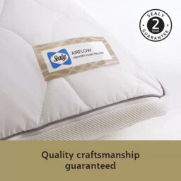 Sealy Memory Airflow Pillow Cooling Ventilated Memory Foam, Medium Firm Support, Hypoallergenic Cotton Cover For Back - thumbnail 5