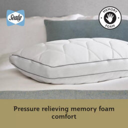 Sealy Memory Airflow Pillow Cooling Ventilated Memory Foam, Medium Firm Support, Hypoallergenic Cotton Cover For Back - thumbnail 3