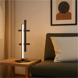 Loops Contemporary Black Led Table Lamp - Modern Design For Stylish Indoor Spaces - thumbnail 3