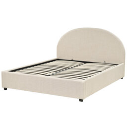 Beliani Ottoman Bed Fabric Vaucluse 160 X 200 Cm (Eu King Size) Sand Beige - thumbnail 6