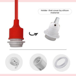 2 Pack Black Pendant Lights Silicone Holders With 95Cm Adjustable Cables For Kitchen Island, Living Room & Bedroom - thumbnail 4