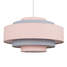Valuelights Hampshire Modern 3 Tone Pink 5 Tier Cylinder Ceiling Light Shade (D)35Cm