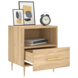 Berkfield Bedside Cabinets 2 Pcs Sonoma Oak 40X35X47.5 Cm Engineered Wood - thumbnail 4