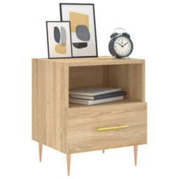 Berkfield Bedside Cabinets 2 Pcs Sonoma Oak 40X35X47.5 Cm Engineered Wood - thumbnail 3