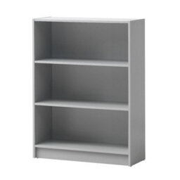 Timber Art Design 3 Tier Bookcase Wide Display Shelving Storage Unit Wood Furniture Light Grey - thumbnail 3