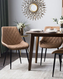Beliani Set Of 2 Dining Chairs Maribel Faux Leather Golden Brown - thumbnail 2