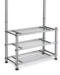 House Of Home Coat Stand With Shoe Storage Stand, Free Standing Hall Shoe Storage Stand Grey 18 Hooks And Shoe Bench - thumbnail 4