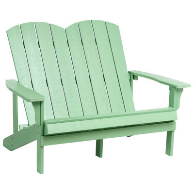 Beliani Garden Bench Adirondack 125 Cm Light Green - image 1
