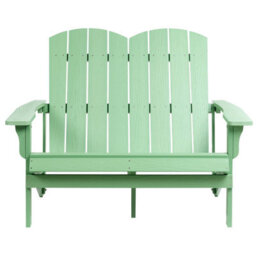 Beliani Garden Bench Adirondack 125 Cm Light Green - thumbnail 4
