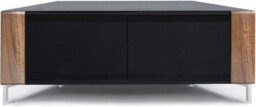 "Mda Designs Corvus Corner-Friendly Black With Walnut Profiles Black Beamthru Glass Doors Stand For Flat Screen Tvs Up To 50""" - thumbnail 6