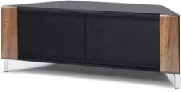 "Mda Designs Corvus Corner-Friendly Black With Walnut Profiles Black Beamthru Glass Doors Stand For Flat Screen Tvs Up To 50""" - thumbnail 5
