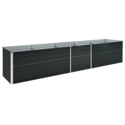 Berkfield Garden Raised Bed Galvanised Steel 400X80X77 Cm Anthracite - thumbnail 2