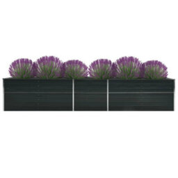 Berkfield Garden Raised Bed Galvanised Steel 400X80X77 Cm Anthracite - thumbnail 1