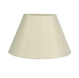 "14"" Luxury Cotton Textured Fabric Coolie Light Shade Purpose Table Floor Ceiling Practical & Eye Caring Lampshade Cream"