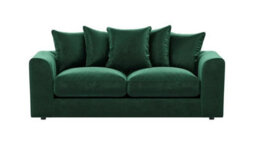 Sofaselectionuk Ltd Plush Velvet 3 Seater Sofa In Green Colour - thumbnail 1