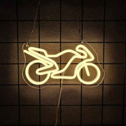 Bike Neon Wall Light Led Sign 15X25 Cm For Bedroom Game Room Party Decor - thumbnail 1