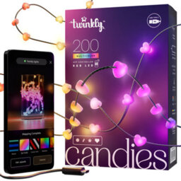 Twinkly Strings Usb-C 200 Heart-Shaped Rgb Leds, Green Wire