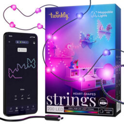 Twinkly Strings Usb-C 200 Heart-Shaped Rgb Leds, Green Wire - thumbnail 2