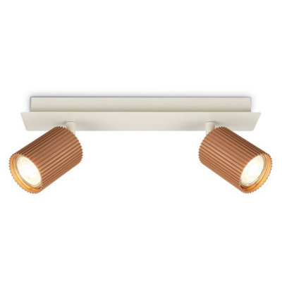 Briloner Coffee Grey Ceiling Light Gu10 Spotlight Bar 2 Way Adjustable Bulbs Sold Separately 32Cm Kitchen Hallway - image 1