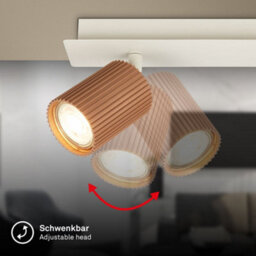 Briloner Coffee Grey Ceiling Light Gu10 Spotlight Bar 2 Way Adjustable Bulbs Sold Separately 32Cm Kitchen Hallway - thumbnail 3