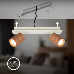 Briloner Coffee Grey Ceiling Light Gu10 Spotlight Bar 2 Way Adjustable Bulbs Sold Separately 32Cm Kitchen Hallway - thumbnail 5
