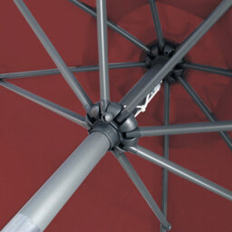 VRUC Outdoor Patio Garden Parasol Sun Shade Umbrella With Crank Handle & Tilt 3M Wine Red - thumbnail 4