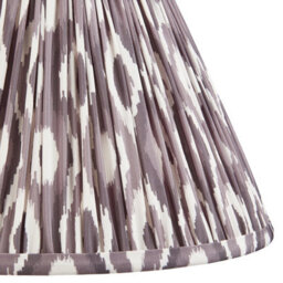 Loops Elegant Set Of 2 Handcrafted 30Cm Tapered Cylinder Lamp Shades In Pearl Grey Fabric - thumbnail 3
