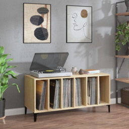 Vidaxl Record Cabinet Sonoma Oak 100X38X48 Cm Engineered Wood - thumbnail 2