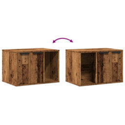 Vidaxl Cat Litter Box Enclosure Old Wood 60X40X40 Cm Engineered Wood - thumbnail 8